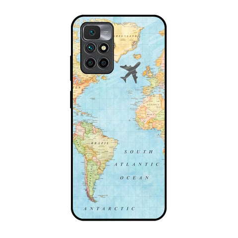 Travel Map Redmi 10 Prime Glass Back Cover Online