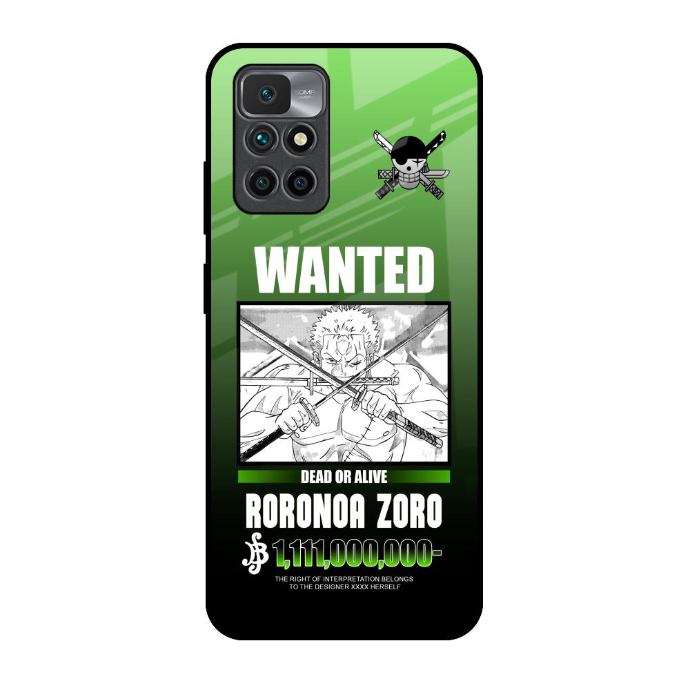 Zoro Wanted Redmi 10 Prime Glass Back Cover Online