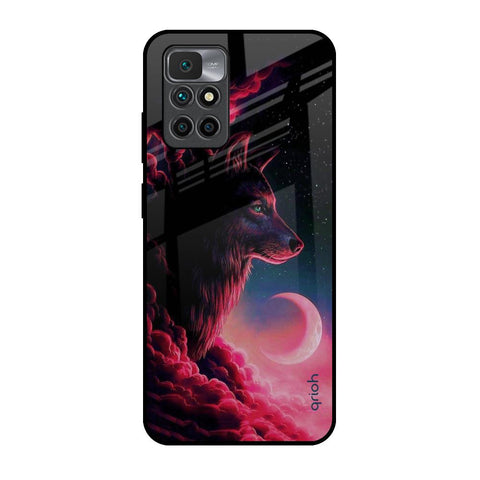 Moon Wolf Redmi 10 Prime Glass Back Cover Online
