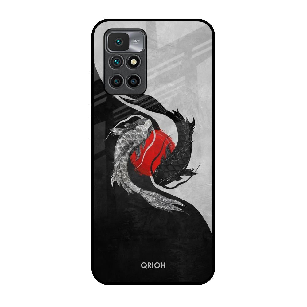 Japanese Art Redmi 10 Prime Glass Back Cover Online