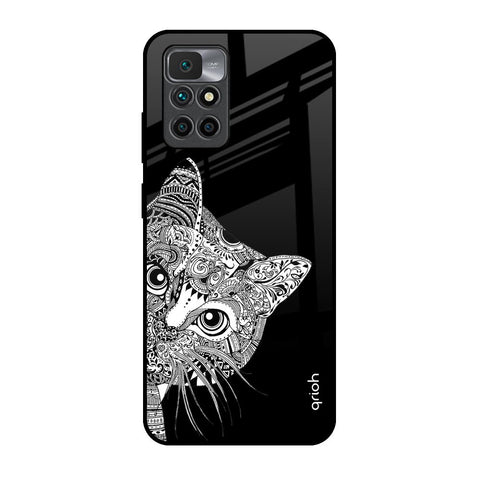 Kitten Mandala Redmi 10 Prime Glass Back Cover Online