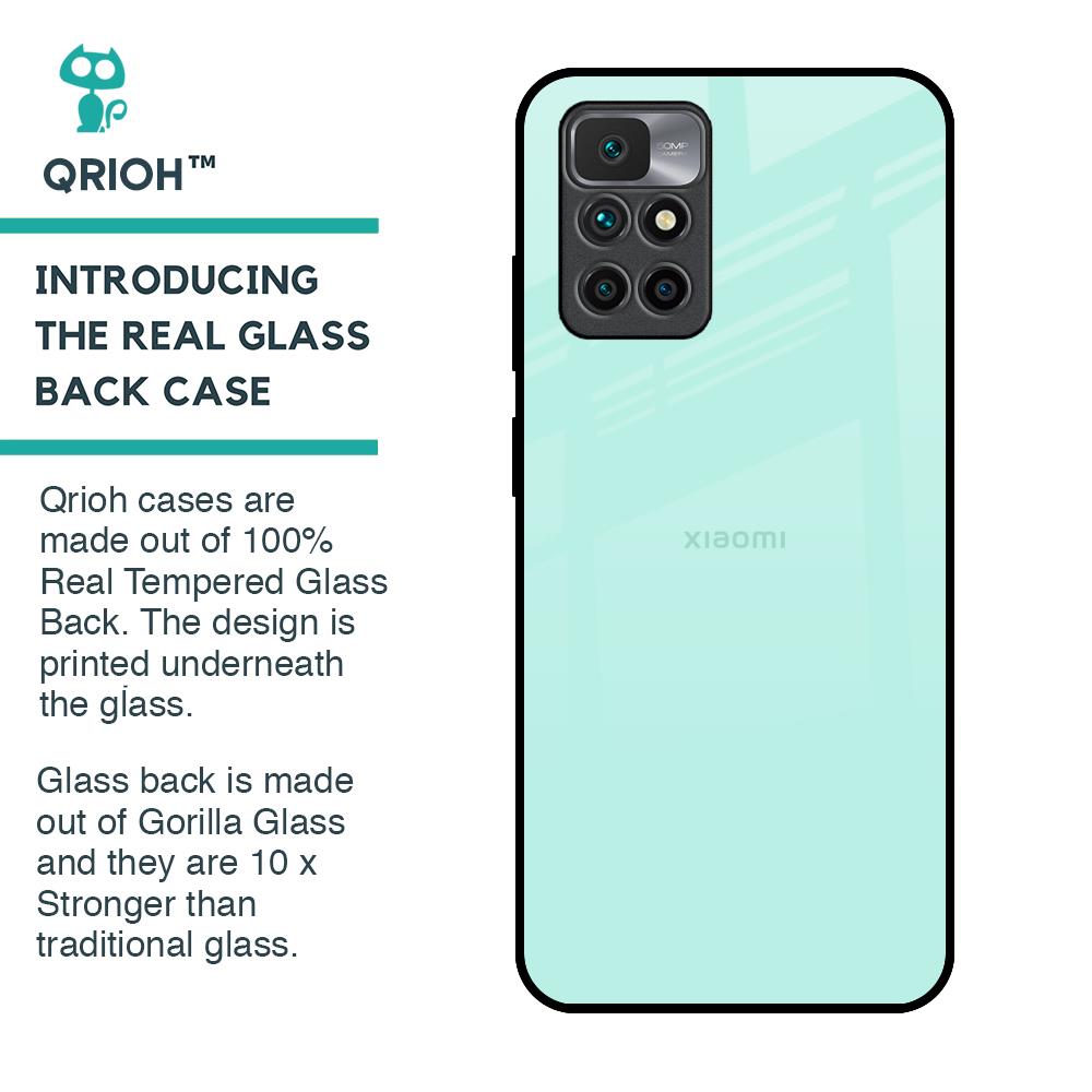 Teal Glass Case for Redmi 10 Prime