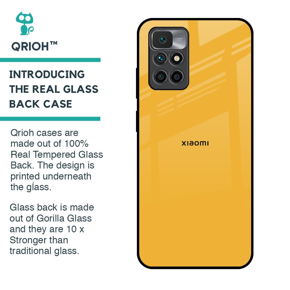 Fluorescent Yellow Glass case for Redmi 10 Prime