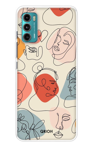 Abstract Faces Motorola G40 Fusion Back Cover