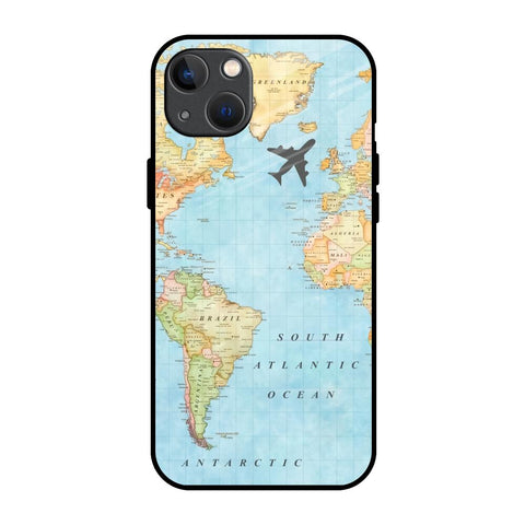 Travel Map iPhone 13 Glass Back Cover Online