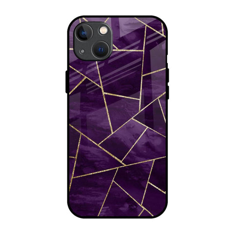Geometric Purple iPhone 13 Glass Back Cover Online