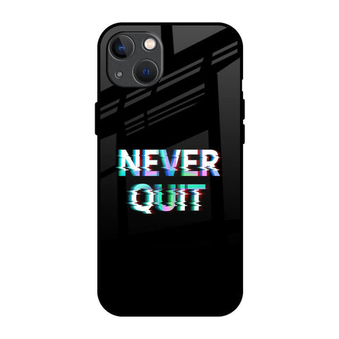 Never Quit iPhone 13 Glass Back Cover Online