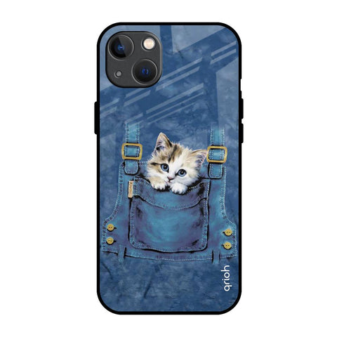 Kitty In Pocket iPhone 13 Glass Back Cover Online