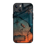 Geographical Map iPhone 13 Glass Back Cover Online