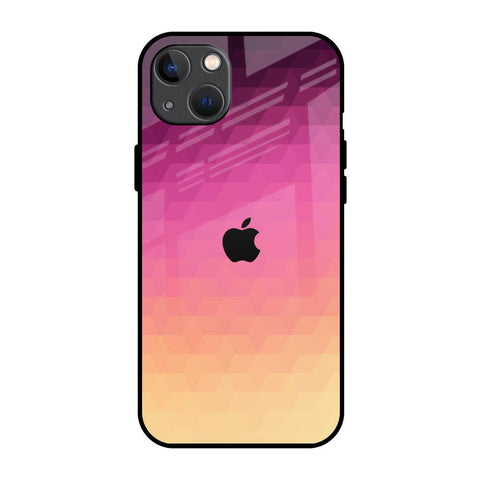 Geometric Pink Diamond iPhone 13 Glass Back Cover Online