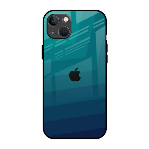 Green Triangle Pattern iPhone 13 Glass Back Cover Online