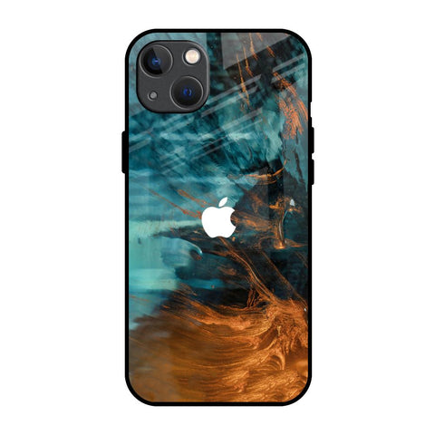 Golden Splash iPhone 13 Glass Back Cover Online