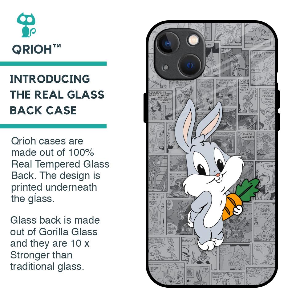 Cute Baby Bunny Glass Case for iPhone 13