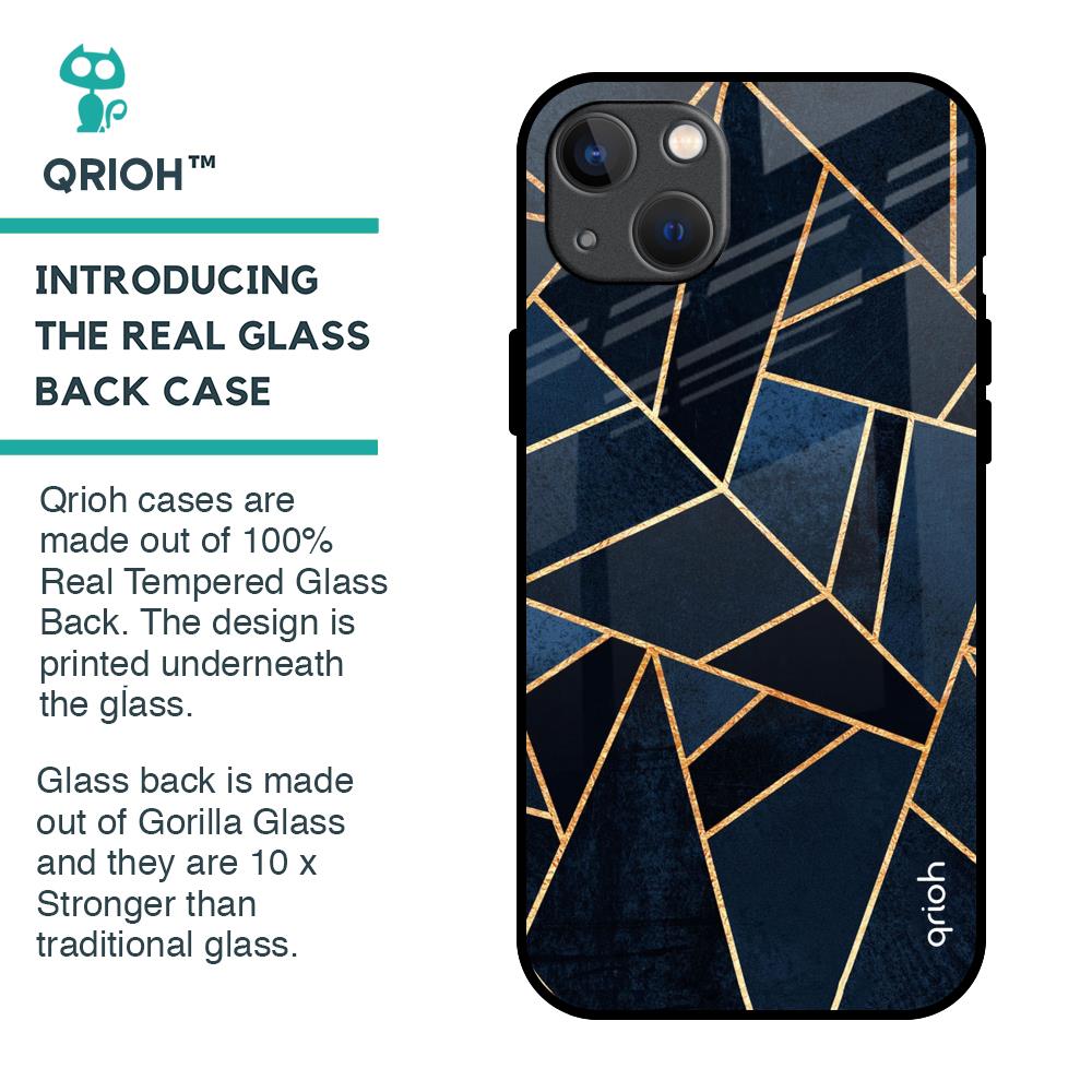 Abstract Tiles Glass Case for iPhone 13