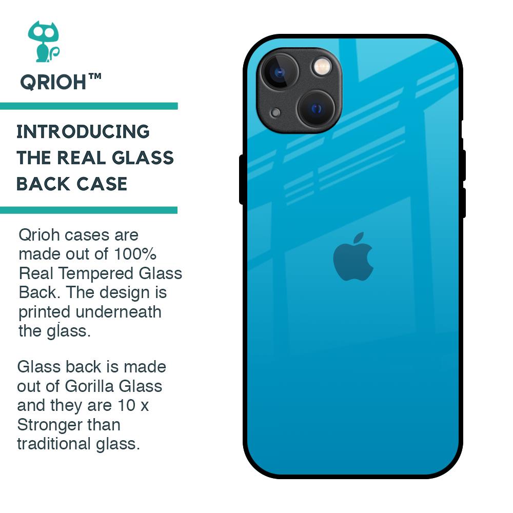 Blue Aqua Glass Case for iPhone 13