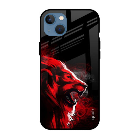 Red Angry Lion Apple iPhone 13 Glass Cases & Covers Online