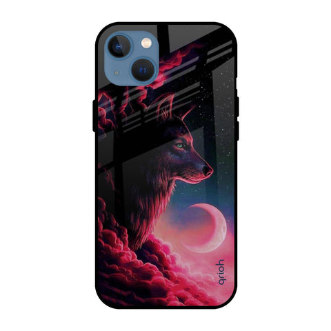 Moon Wolf Apple iPhone 13 Glass Cases & Covers Online