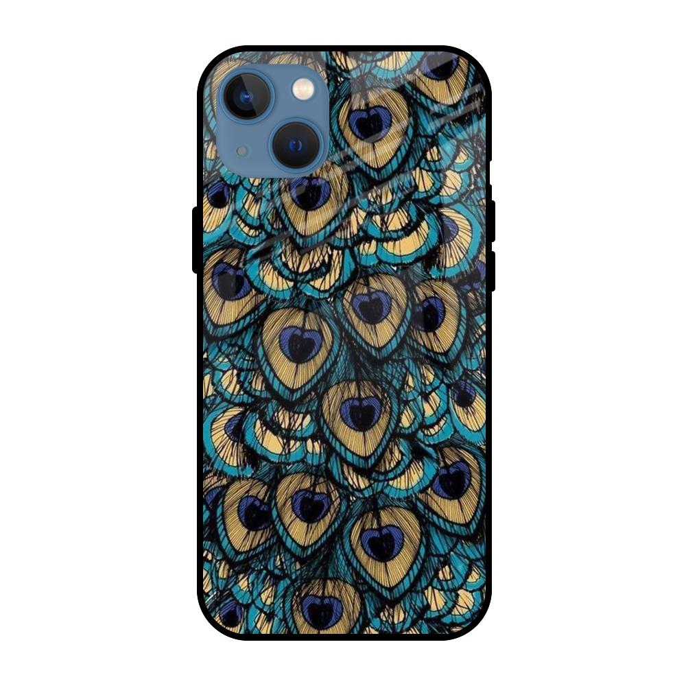 Peacock Feathers iPhone 13 Glass Cases & Covers Online