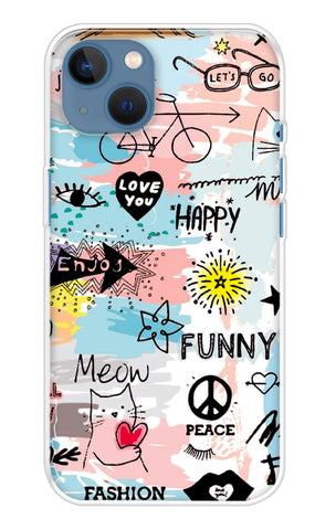 Happy Doodle iPhone 13 Back Cover