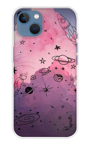 Space Doodles Art iPhone 13 Back Cover