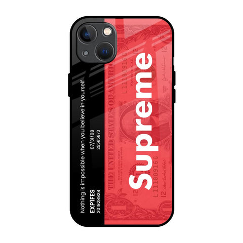 Supreme Ticket iPhone 13 mini Glass Back Cover Online