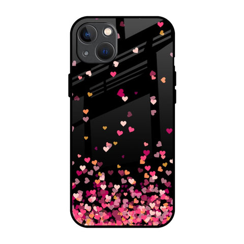 Heart Rain Fall iPhone 13 mini Glass Back Cover Online