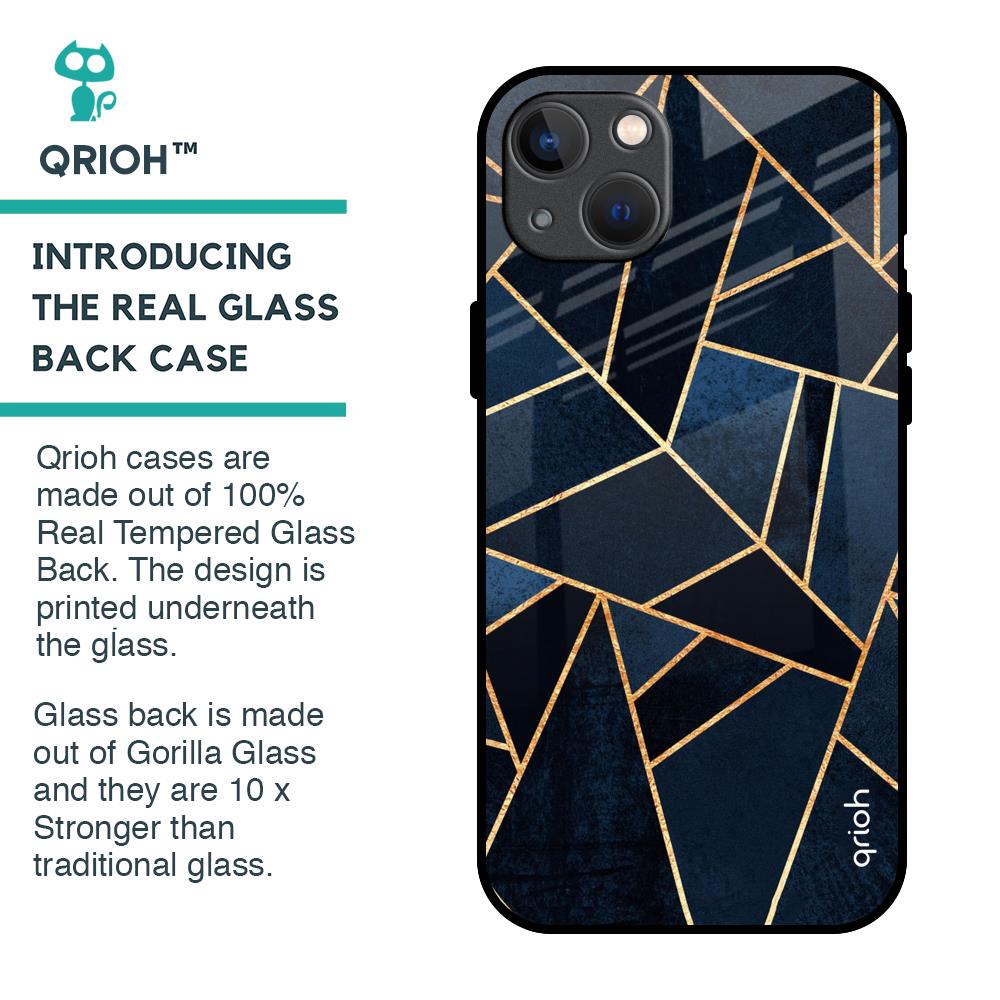 Abstract Tiles Glass Case for iPhone 13 mini