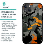 Camouflage Orange Glass Case For iPhone 13 mini