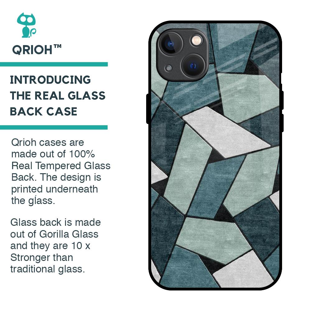 Abstact Tiles Glass Case for iPhone 13 mini