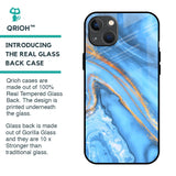 Vibrant Blue Marble Glass Case for iPhone 13 mini