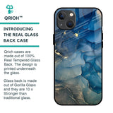 Blue Cool Marble Glass Case for iPhone 13 mini
