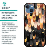 Bronze Abstract Glass Case for iPhone 13 mini