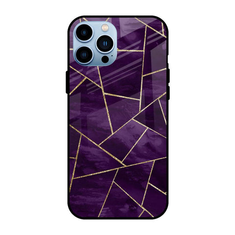 Geometric Purple iPhone 13 Pro Glass Back Cover Online