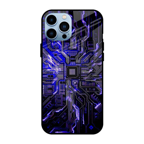 Techno Color Pattern iPhone 13 Pro Glass Back Cover Online