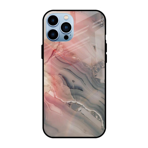 Pink And Grey Marble iPhone 13 Pro Glass Back Cover Online