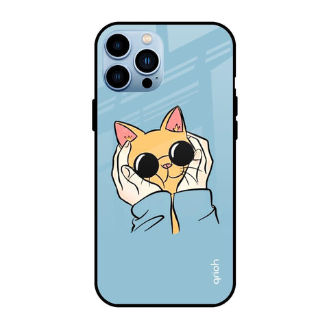 Adorable Cute Kitty iPhone 13 Pro Glass Back Cover Online