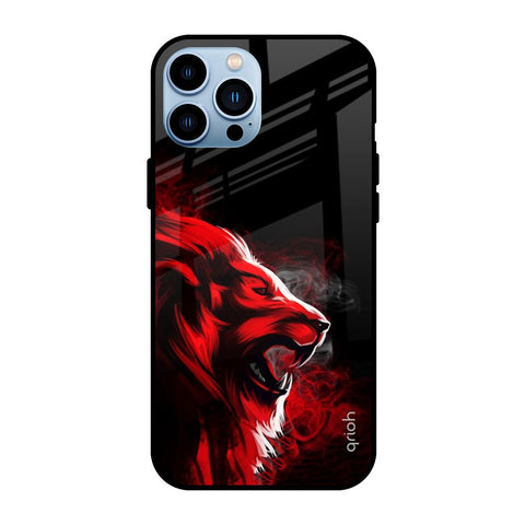 Red Angry Lion iPhone 13 Pro Glass Back Cover Online