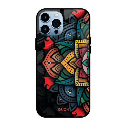 Retro Gorgeous Flower Apple iPhone 13 Pro Glass Cases & Covers Online