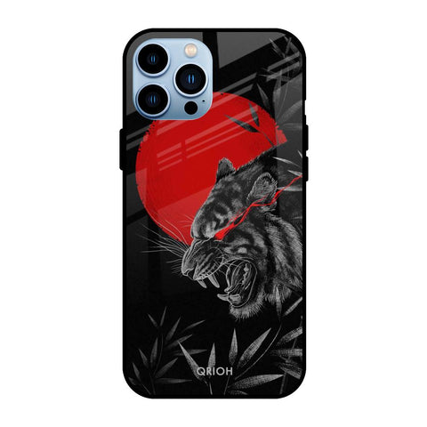 Red Moon Tiger iPhone 13 Pro Glass Back Cover Online