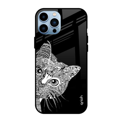 Kitten Mandala iPhone 13 Pro Glass Back Cover Online