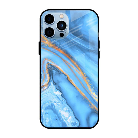 Vibrant Blue Marble iPhone 13 Pro Glass Back Cover Online