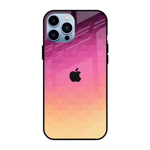Geometric Pink Diamond iPhone 13 Pro Glass Back Cover Online