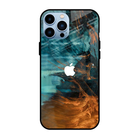 Golden Splash iPhone 13 Pro Glass Back Cover Online