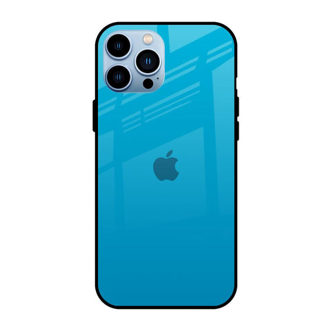 Blue Aqua iPhone 13 Pro Glass Back Cover Online