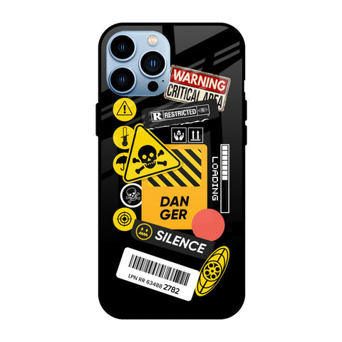 Danger Signs iPhone 13 Pro Max Glass Back Cover Online