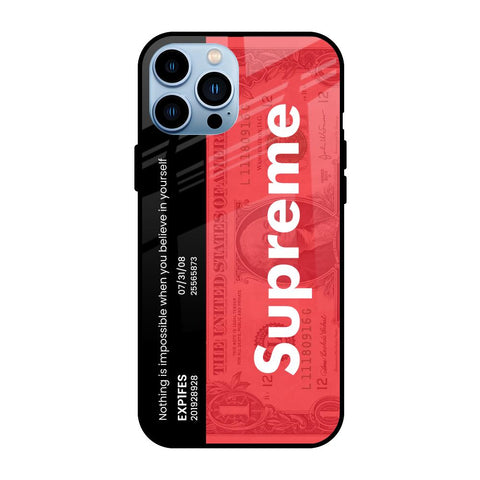 Supreme Ticket iPhone 13 Pro Max Glass Back Cover Online