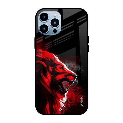 Red Angry Lion Apple iPhone 13 Pro Max Glass Cases & Covers Online
