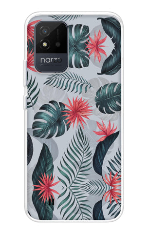 Retro Floral Leaf Realme Narzo 50i Back Cover