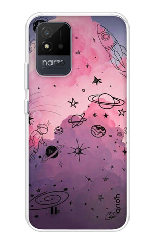 Space Doodles Art Realme Narzo 50i Back Cover