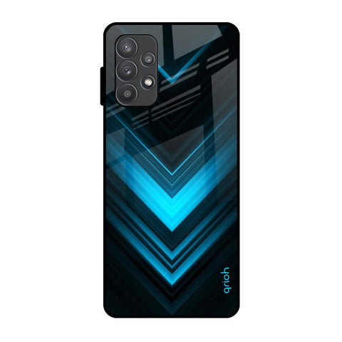 Vertical Blue Arrow Samsung Galaxy A52s 5G Glass Back Cover Online
